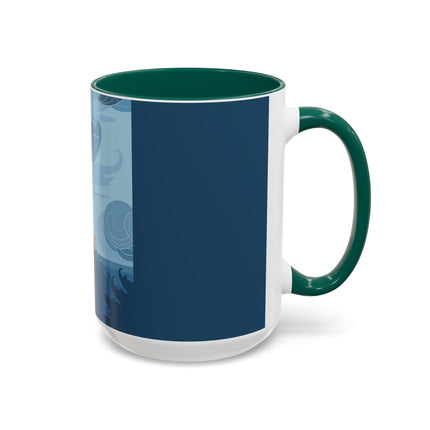 Siren of the Waves Colorful Mugs – Dramatic Sea Power & Bold Elegance