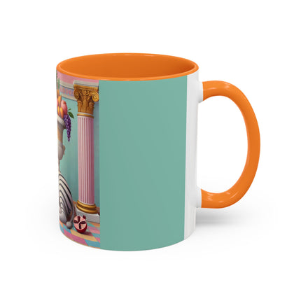 Still Life with Zebra, Fruit, and Pink Columns Colorful Mugs (11oz, 15oz)