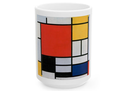 Composition with Red, Yellow, Blue, and Black by Piet Mondrian Ceramic Mug (11oz, 15oz)