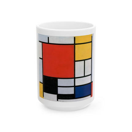 Composition with Red, Yellow, Blue, and Black by Piet Mondrian Ceramic Mug (11oz, 15oz)
