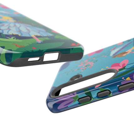 🌸☂️ A Stroll Through The Enchanted Forest Phone Case – Art Deco Floral Fantasy