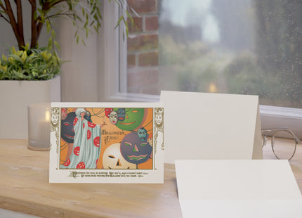 Hauntingly Chic – Halloween Glamour & Masks Greeting Cards (1, 10, 30, and 50pcs)