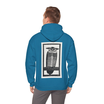 Horned Owl by Samuel Jessurun de Mesquita Heavy Blend™ Hooded Sweatshirt