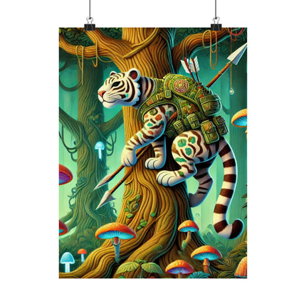 🐅🌿 Silent Stripes Matte Vertical Poster – Mystery, Stealth & Jungle Majesty
