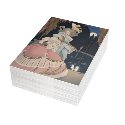 🎶🌙 The Moonlit Serenade Postcard Bundles – Art Deco Garden Romance
