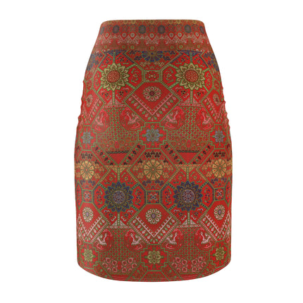 Japanese Fan Pattern by G.A. Audsley Women's Pencil Skirt (AOP)