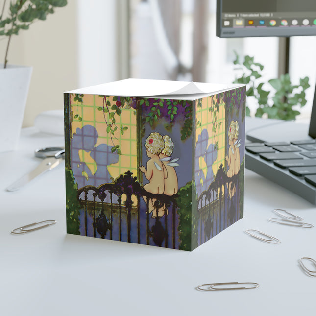 Whispers of Love: A Vintage Art Deco Fairytale Note Cube