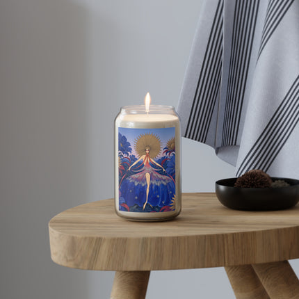 🌞🌸 The Celestial Blossom Garden Dancer Scented Soy Candle – Art Deco Floral Fantasy