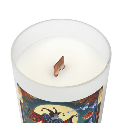 Court Magician with Ghost Butterflies Frosted Candle