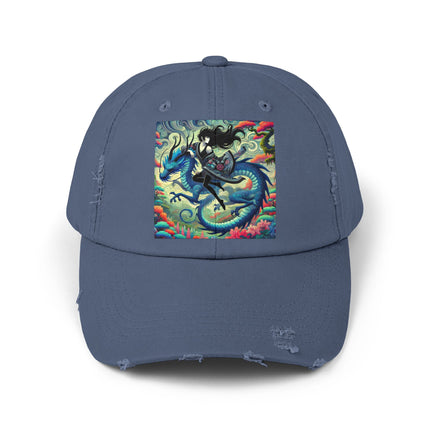 Mystic Guardian of the Sky Unisex Distressed Cap