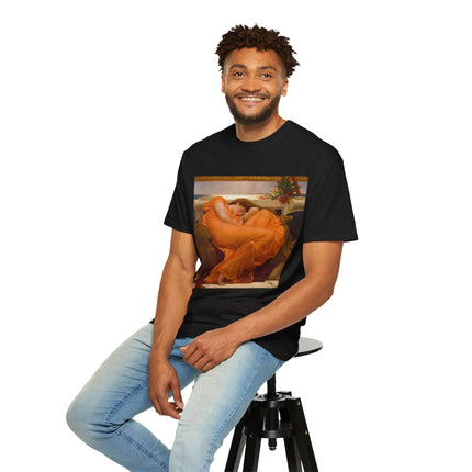 Flaming June by Frederic Leighton Unisex Garment-Dyed T-shirt