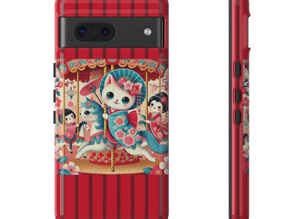 Geisha Kitten's Enchanted Carousel Phone Cases