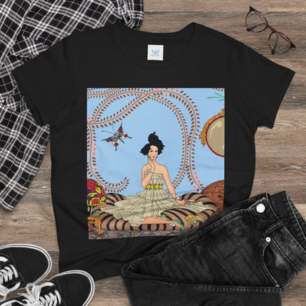 Minuit … ou l’appartement à la mode by George Barbier Women's Midweight Cotton Tee
