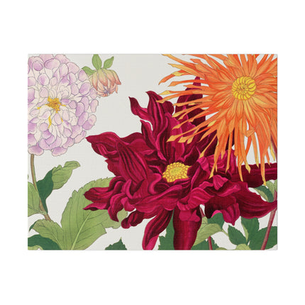 Radiant Dahlias by Tanigami Kônan – Japanese Botanical Splendor