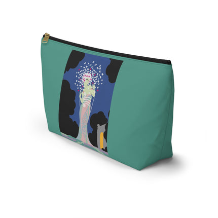 Butterfly Enchantress Cosmetic Bag – Ethereal Art Deco Magic & Pastel Dream