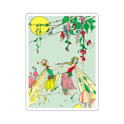 Moonlit Dance of Enchanting Fairies Kiss-Cut Stickers (4 Sizes)