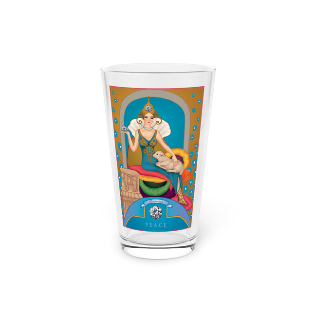 April & Diamond Zodiac Pint Glass