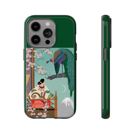 Peacock Garden Phone Case – Japanese Elegance & Timeless Beauty