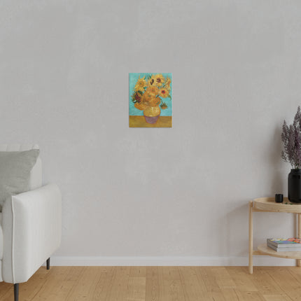 Vase with Twelve Sunflowers by Vincent Van Gogh Matte Canvas, Stretched, 0.75”