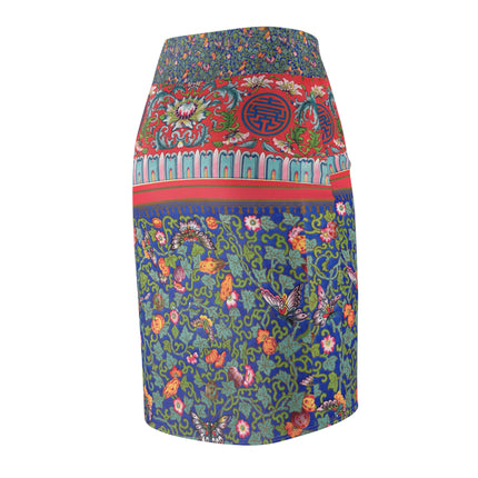 Chinese Ornament by Owen Jones Women's Pencil Skirt (AOP)