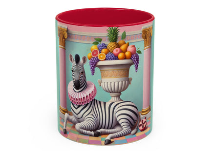 Still Life with Zebra, Fruit, and Pink Columns Colorful Mugs (11oz, 15oz)