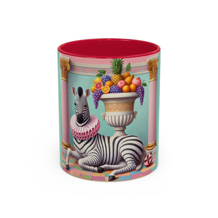 Still Life with Zebra, Fruit, and Pink Columns Colorful Mugs (11oz, 15oz)