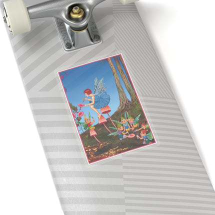 Periwinkle Painting the Petals Ida Outhwaite Kiss-Cut Stickers (4 Sizes)