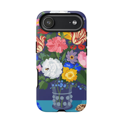 Midnight Floral Bouquet Phone Case – Vibrant Blooms & Enchanted Garden