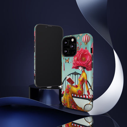 Reading In A Painted Garden Phone Cases