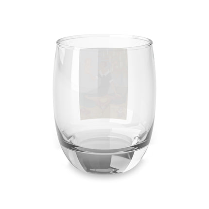 Art Deco Christmas Whiskey Glass