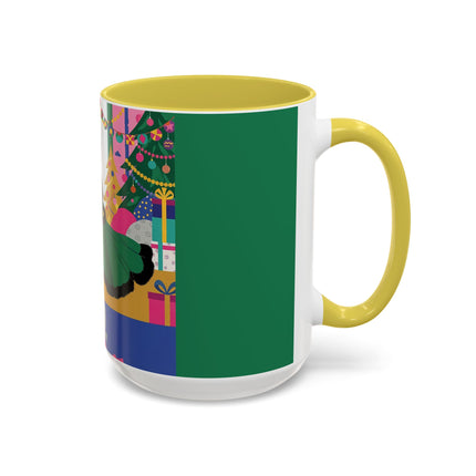 🎄🎁 The Emerald Christmas Belle Colorful Mug – Colorful Holiday Fashion Fantasy