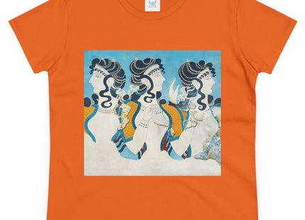 Reproduction of Ladies in Blue by Emile Gilliéron Women's Midweight Cotton Tee