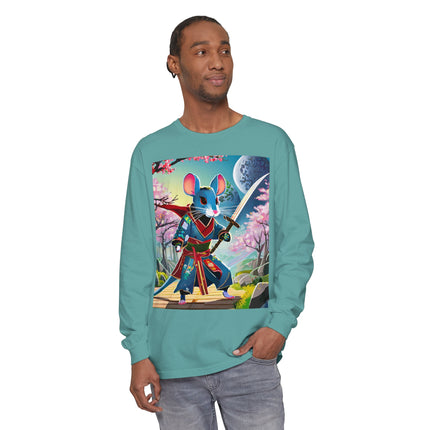 Cyber Samurai Rat Long Sleeve T-Shirt