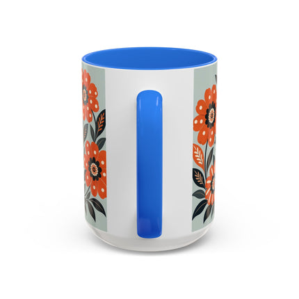 🧳🌼 The Grand Floral Voyage Colorful Mug – Art Deco Travel Elegance