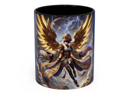 Valkyrie Descending Through Storm Colorful Mugs (11oz, 15oz)