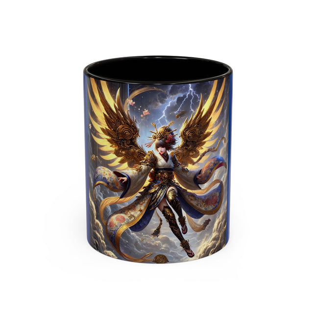 Valkyrie Descending Through Storm Colorful Mugs (11oz, 15oz)