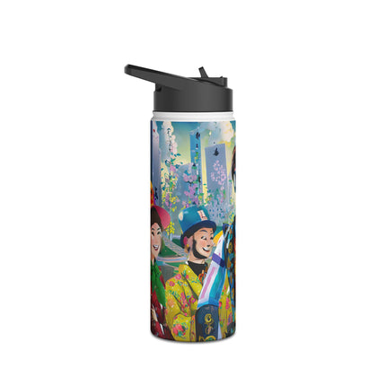 Cyber Punk Robots Stainless Steel Water Bottle