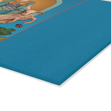 March & Aquamarine Zodiac Glass Cutting Board