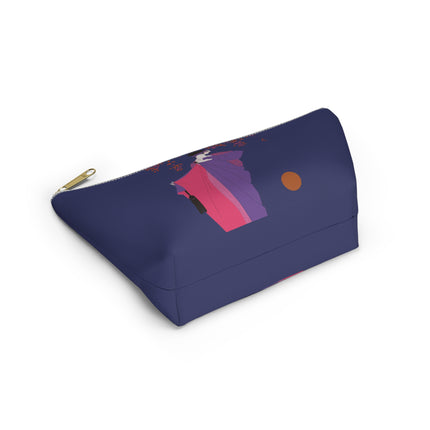 Crimson Shawl Geisha Cosmetic Bag – Elegant Mystery & Vibrant Grace