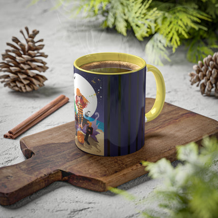 Moonlit Pirate Halloween Colorful Mugs, 11oz