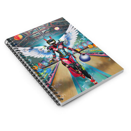 Samurai Robot Angels Spiral Notebook - Ruled Line