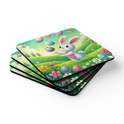 Easter Bunny’s Corkwood Coaster Set