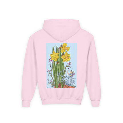 Daffodil Fairy Youth Hooded Sweatshirt – Spring Magic & Timeless Charm