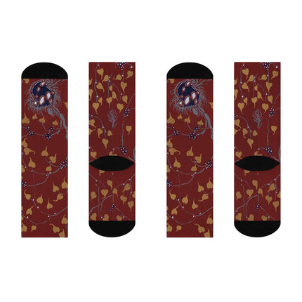 Art Nouveau Flower Pattern by Émile-Alain Séguy Cushioned Crew Socks