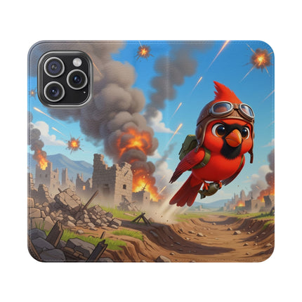 🐦✈️ The Cardinal Dive Bomber Flip Case – Bold Flight & Fearless Adventure