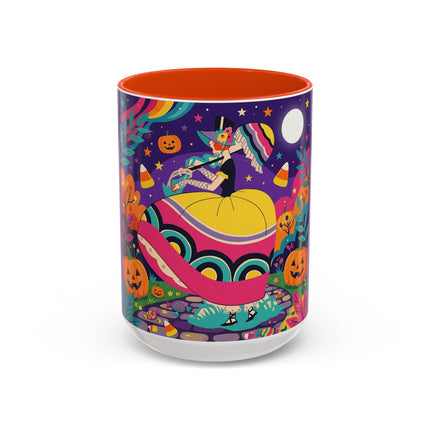 🌙🎃 The Lady Of Moonbeam Hollow Colorful Mug – Whimsical Halloween Charm