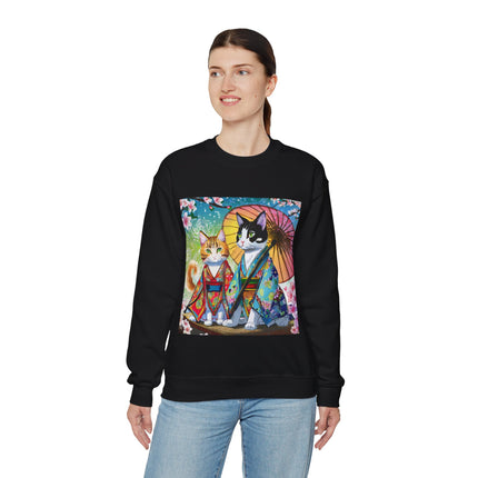 Kimono Kitties Unisex Heavy Blend™ Crewneck Sweatshirt