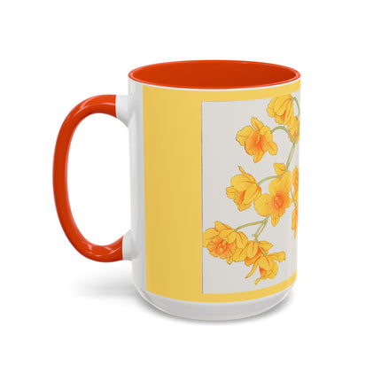 Golden Bow Orchid by Tanigami Kônan Colorful Mugs (11oz, 15oz)