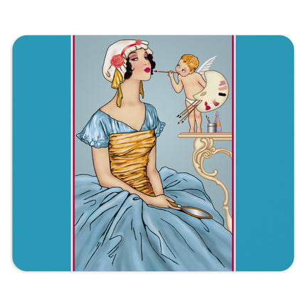 The Enchanting Painter: A Fairy's Artistic Touch Mouse Pad, Round and Rectangle