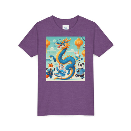 Blue & Gold Dragon Festival Parade Youth Short Sleeve Tee